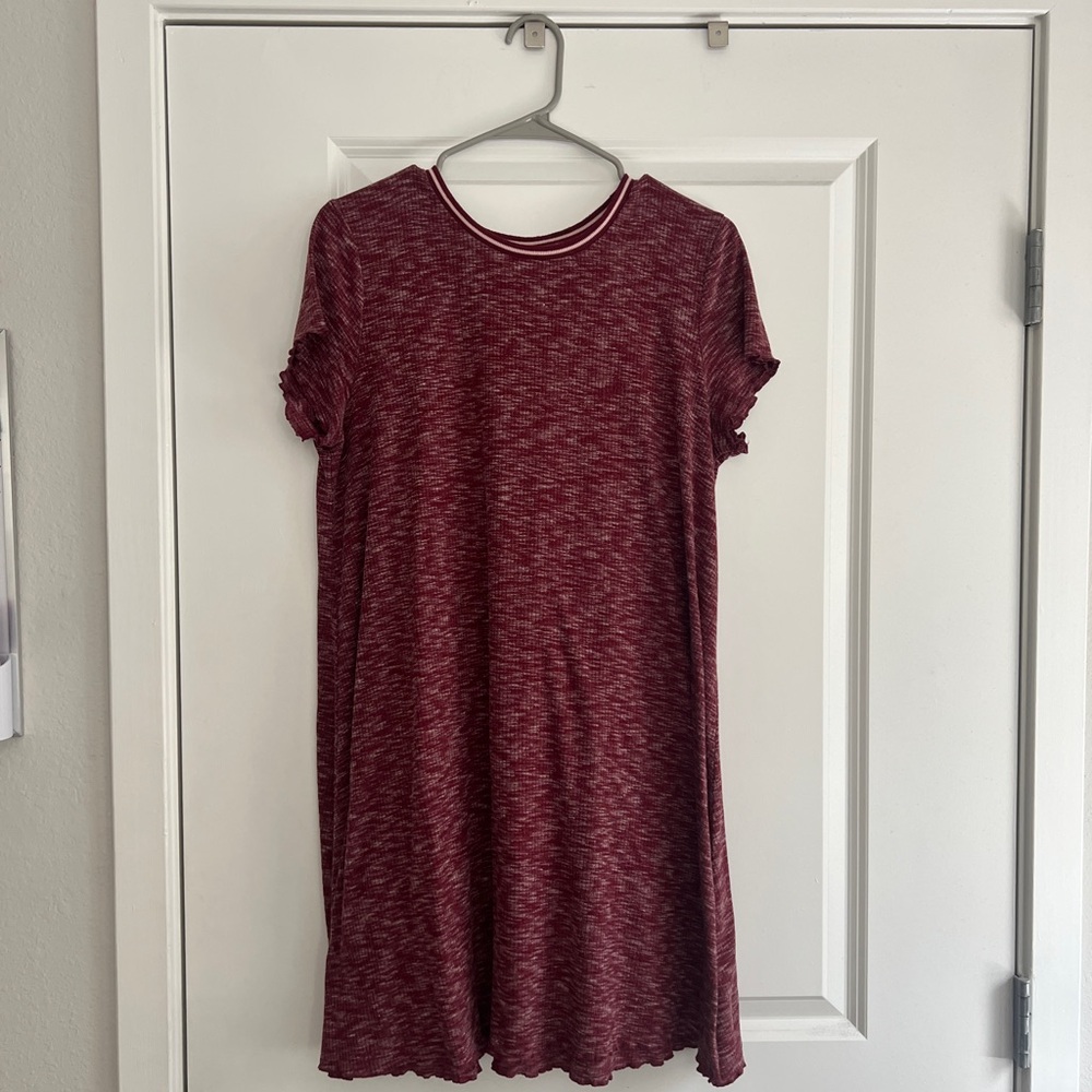 Love, Fire Burgundy Midi Dress